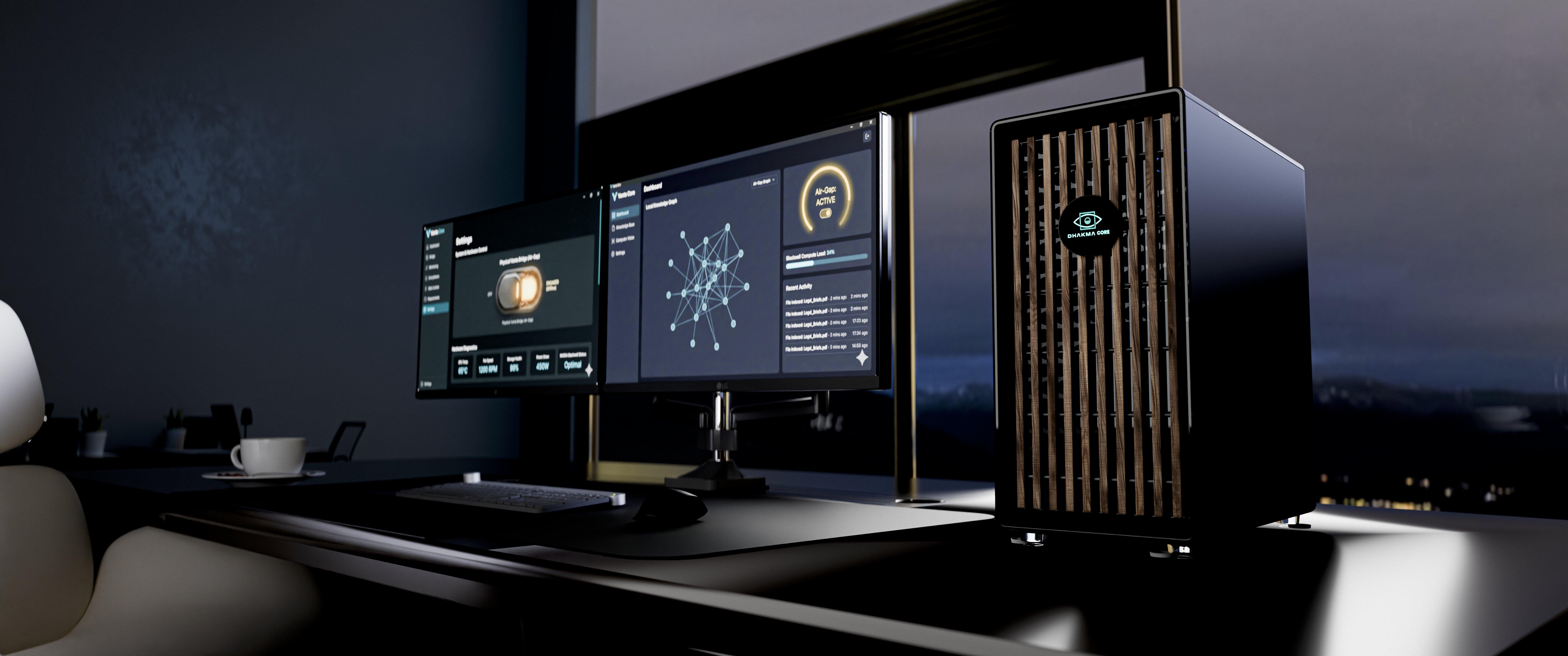 Dhakma Core — private AI server in operational environment
